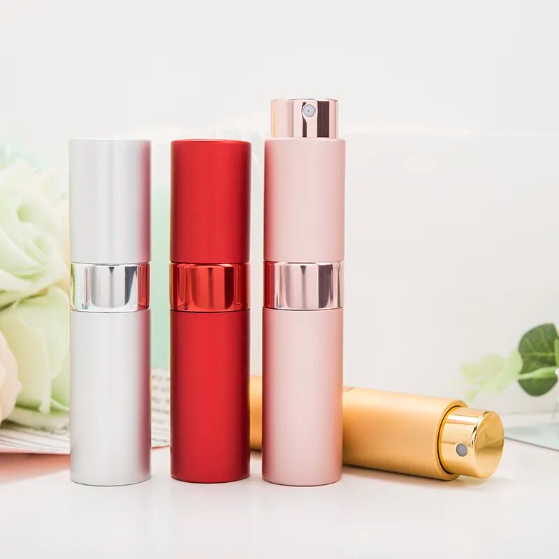 metal aluminum Portable Refillable Perfume Bottle Cosmetic Container