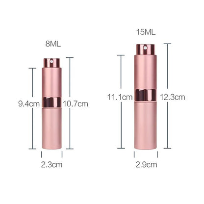 metal aluminum Portable Refillable Perfume Bottle Cosmetic Container