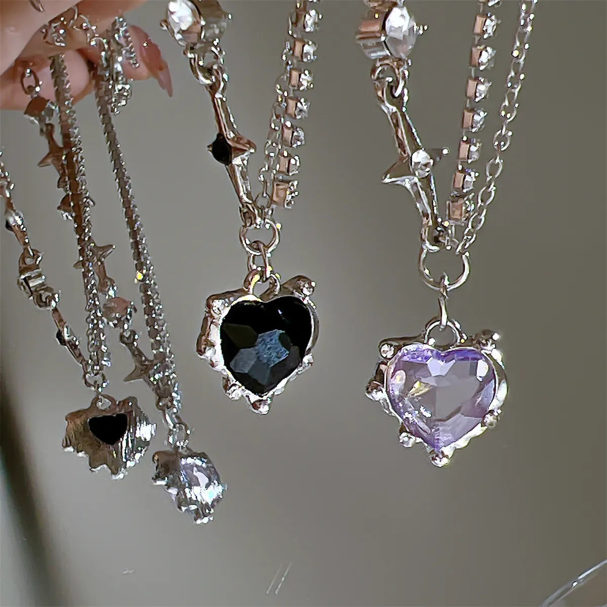 Crystal Heart Necklace Fashion for Women