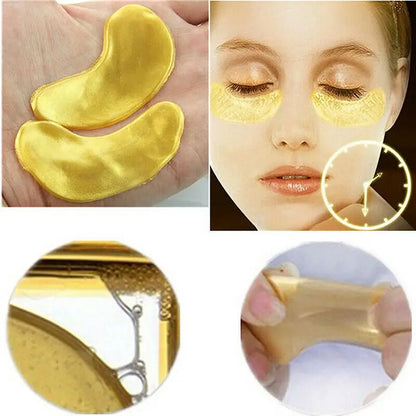 60pcs=30 Pairs Collagen Gold Powder Eye Mask