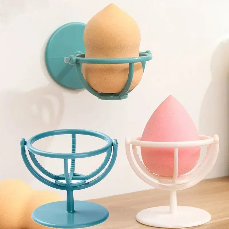 Wall-mounted Sponge Powder Puffs Shelf