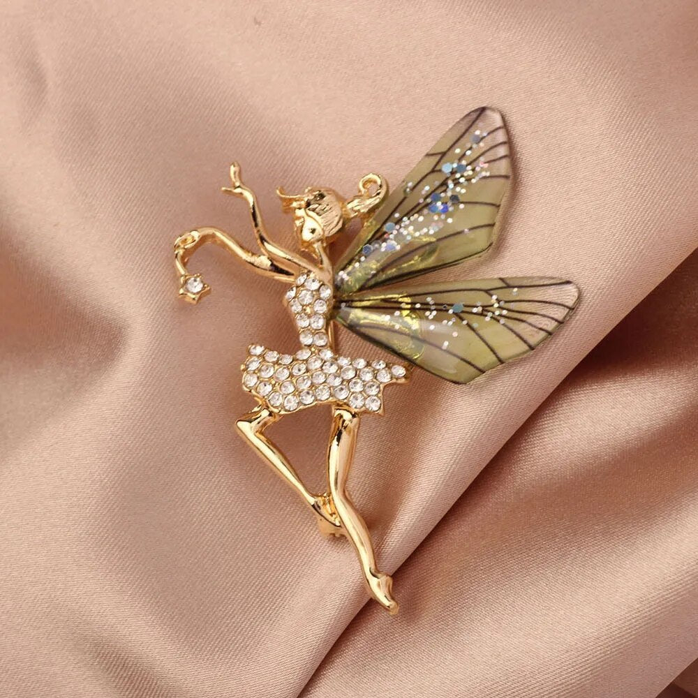 Luxury Transparent Wings Fairy Brooch