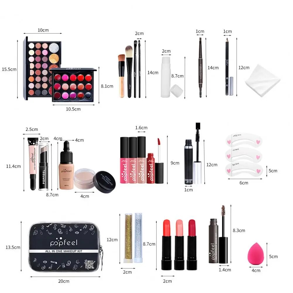 30Pcs Professional Makeup Case Kit