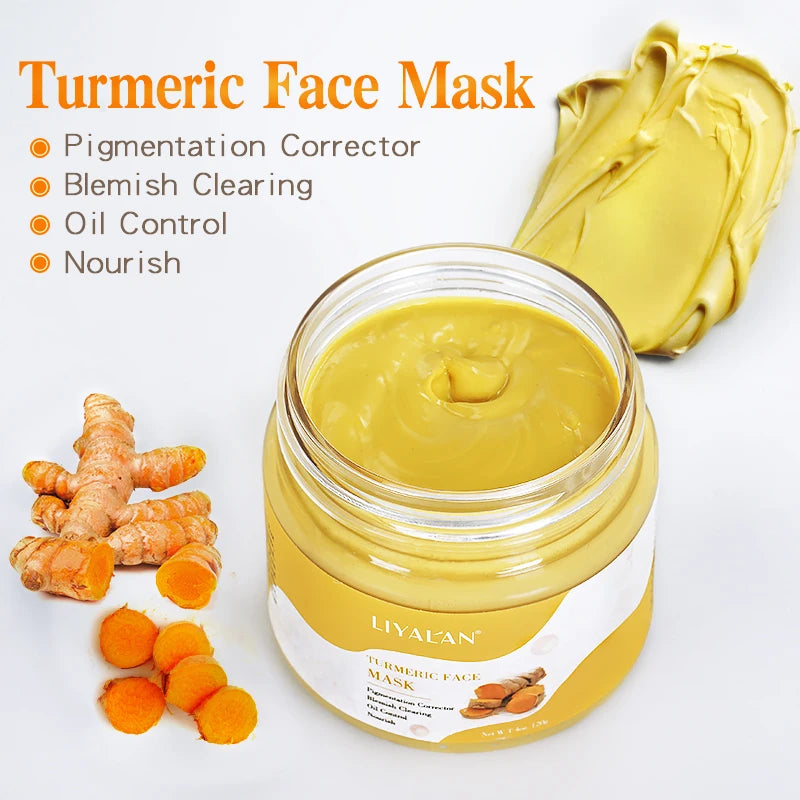 Turmeric Clay Mask Anti Acne Facial Cleansing Beauty