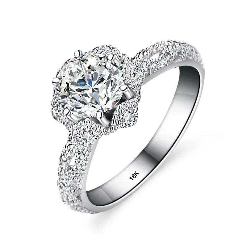 1 Carat Moissanite Diamond Ring