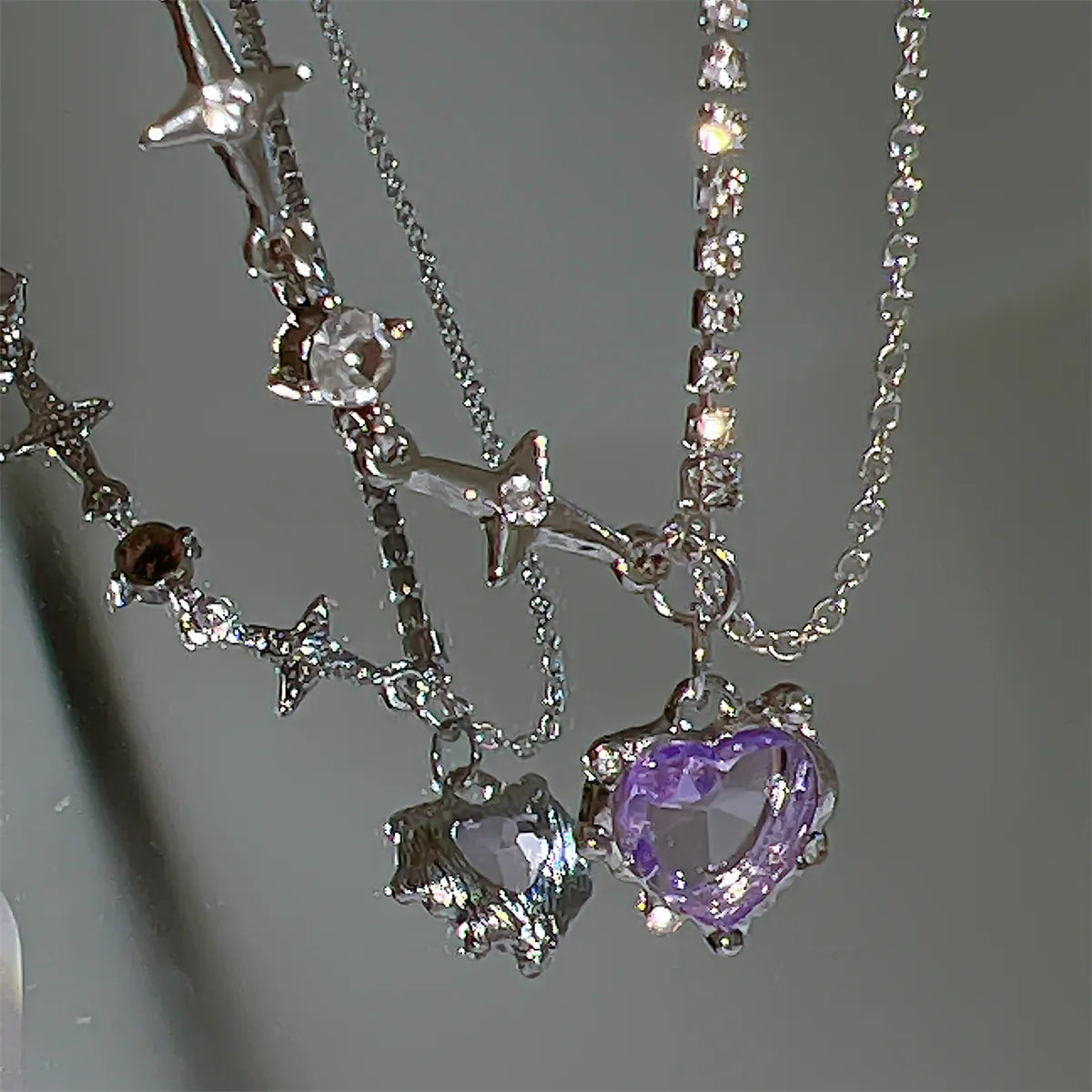 Crystal Heart Necklace Fashion for Women