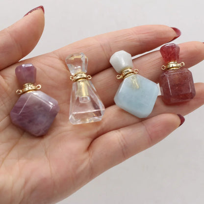 Natural Stone Perfume Bottle Pendant