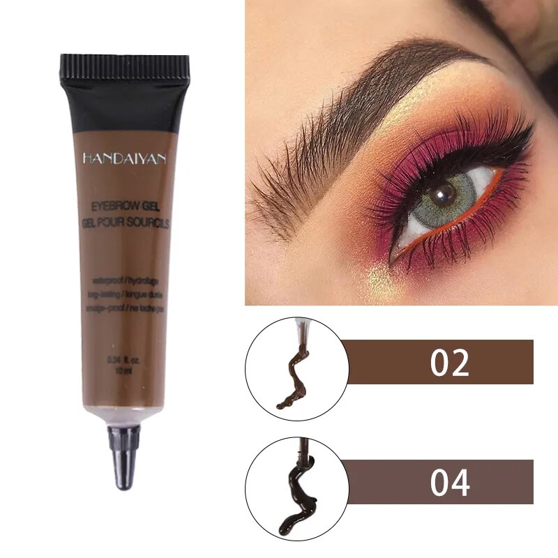 6 Colors Natural Liquid Dyeing Eyebrow Cream Set