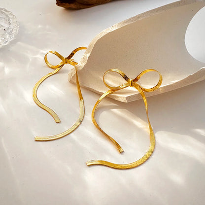 Fashion Long Tassel Bow Earrings for Women