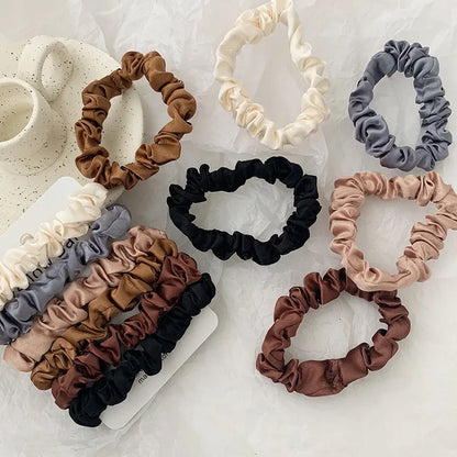 3/4/6pcs Set Silky Hair Scrunchies