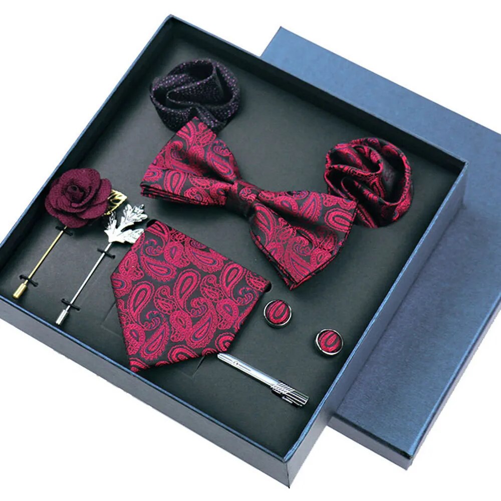 Nice Gift Box Silk Tie Necktie Set