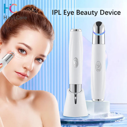 Eye Massager Anti Dark Circle   Anti Wrinkle Pen Hot Compress Beauty Device Machine