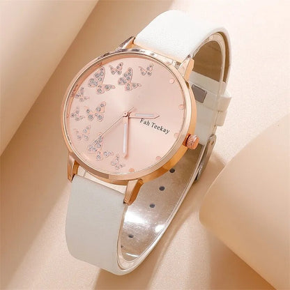 2pcs Set Womens Butterfly Watches