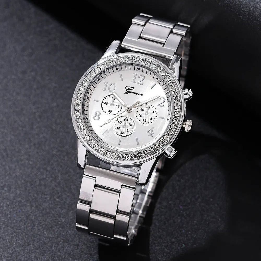 Fashion Wristwatch Female Casual Ladies Watches Bracelet Set Clock