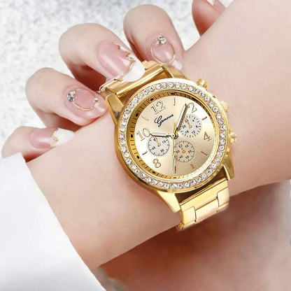 Fashion Wristwatch Female Casual Ladies Watches Bracelet Set Clock