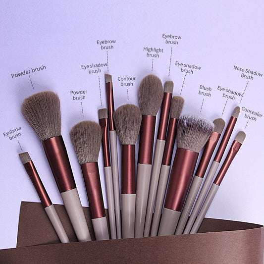 13 PCS Cosmetic Makeup Brushes Set