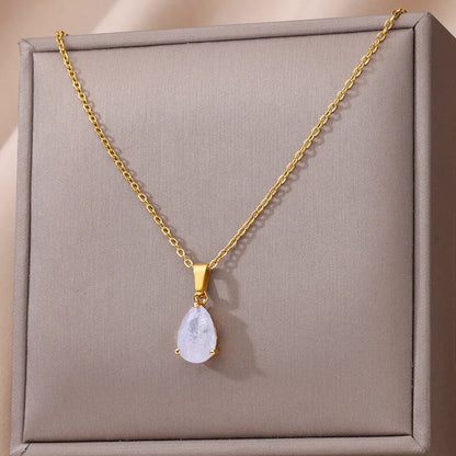 Zircon Teardrop Necklaces For Women