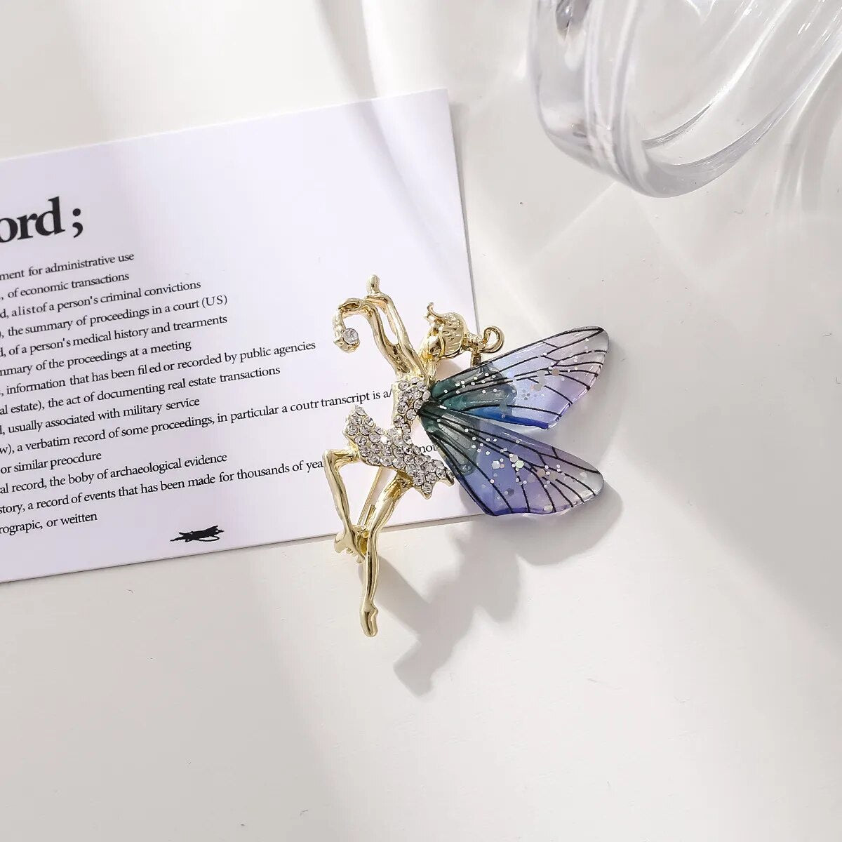 Luxury Transparent Wings Fairy Brooch