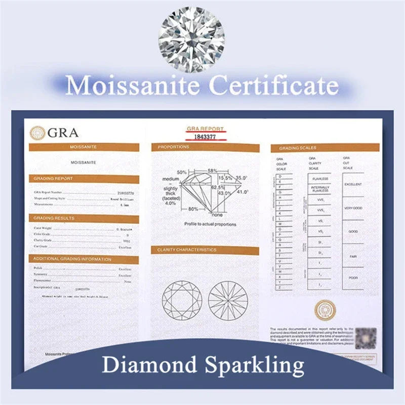 1 CT Moissanite Diamond Ring