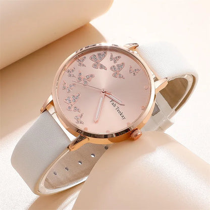 2pcs Set Womens Butterfly Watches