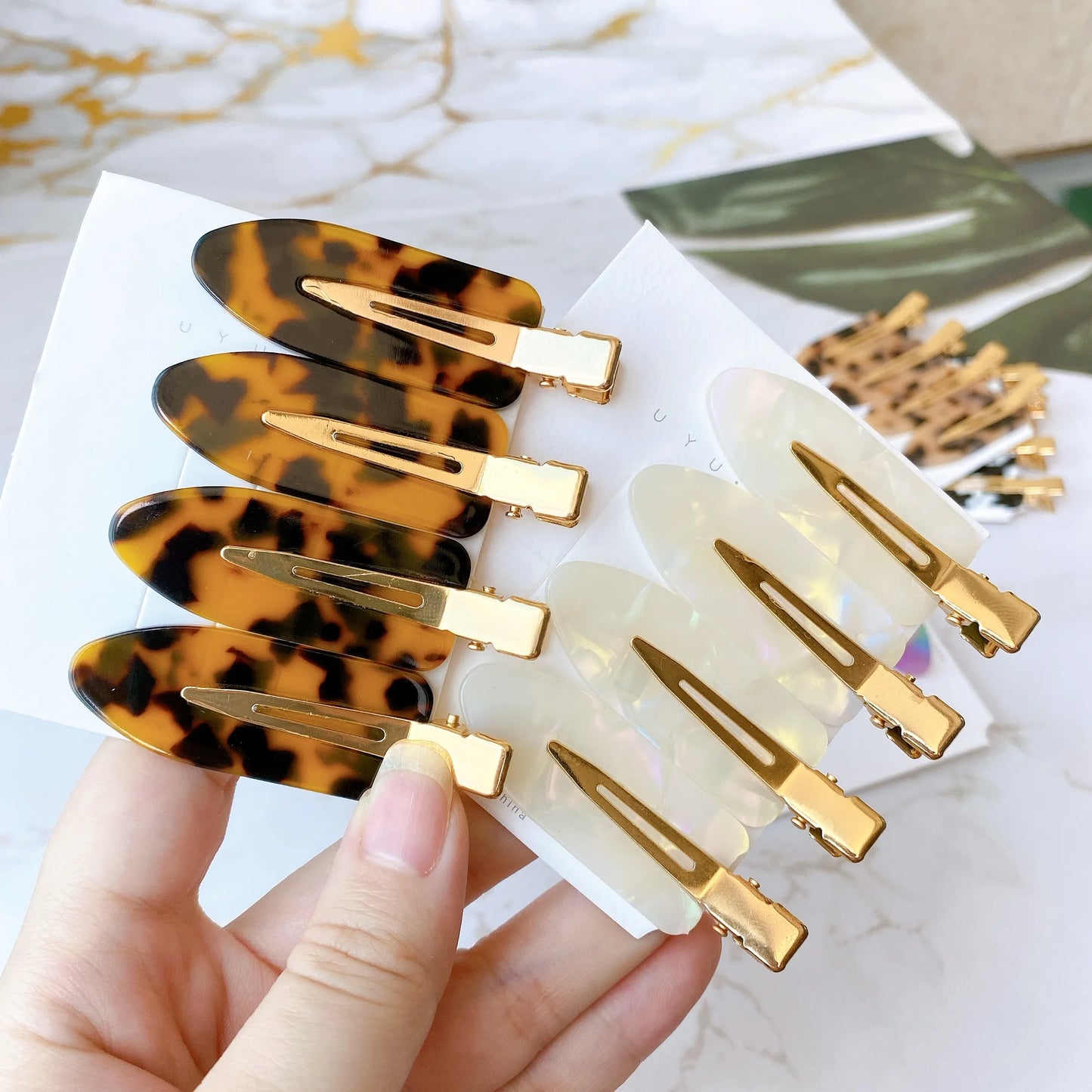 4 Pcs Simple Wild Leopard Seamless Hair Clip