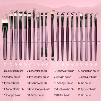 20 PCS Makeup Brush Set