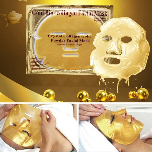 10PCS Gold Bio Collagen Facial Mask