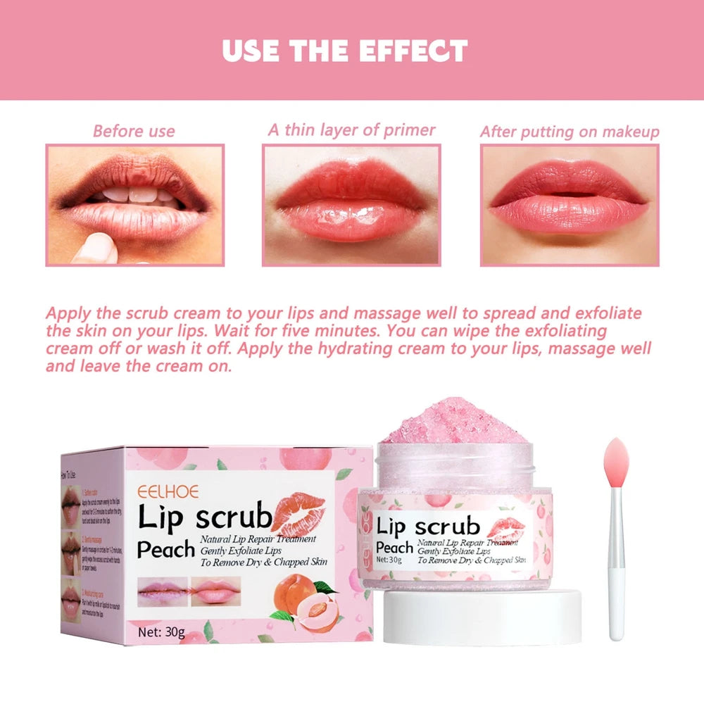 Peach Lip Scrub Exfoliating