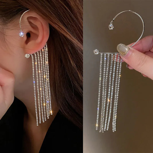 Trendy Fashion Design Full of Rhinestone Earrings