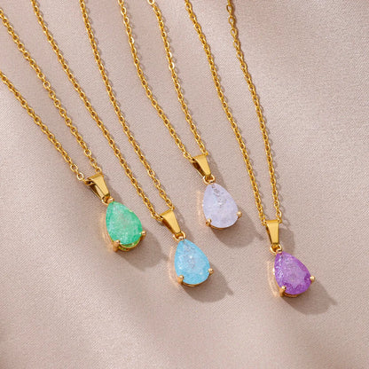 Zircon Teardrop Necklaces For Women