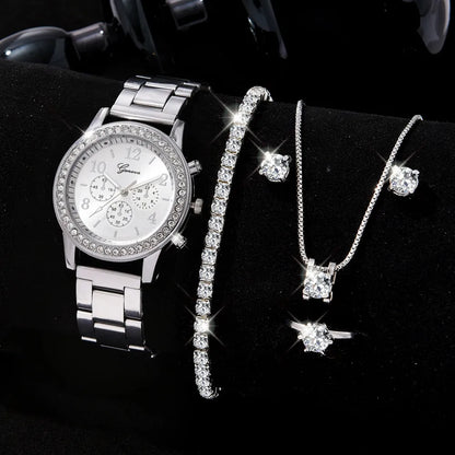 Fashion Wristwatch Female Casual Ladies Watches Bracelet Set Clock