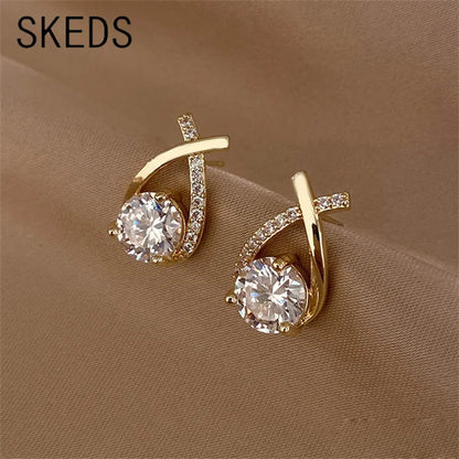 SKEDS Fashion Cross Stud Earrings For Women