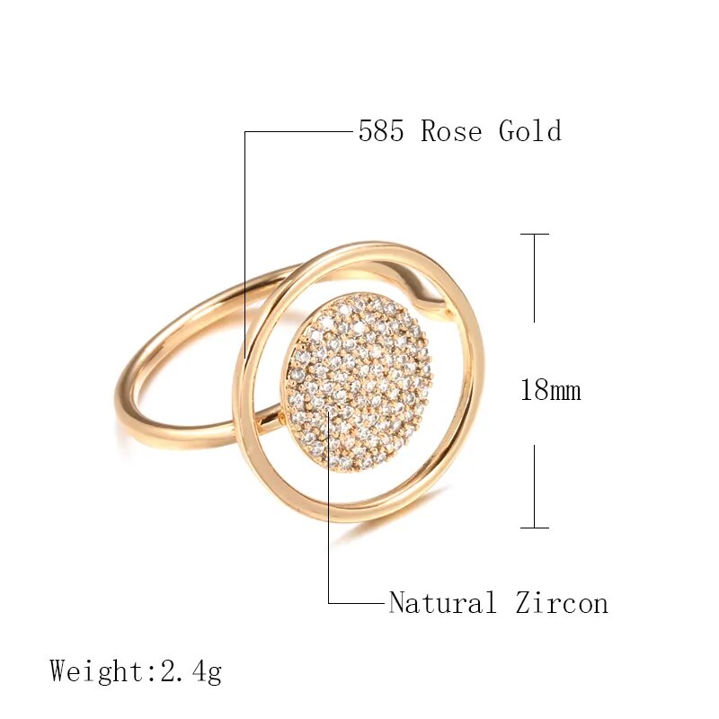 Natural Zircon Full Paved Women's Ring