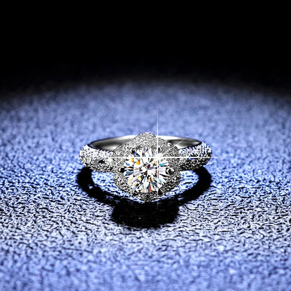 1 Carat Moissanite Diamond Ring