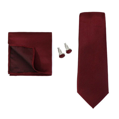 Men Bowtie Set Pocket Square Cufflinks For Wedding